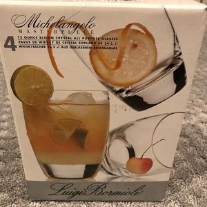 4 piece set crystal glasses